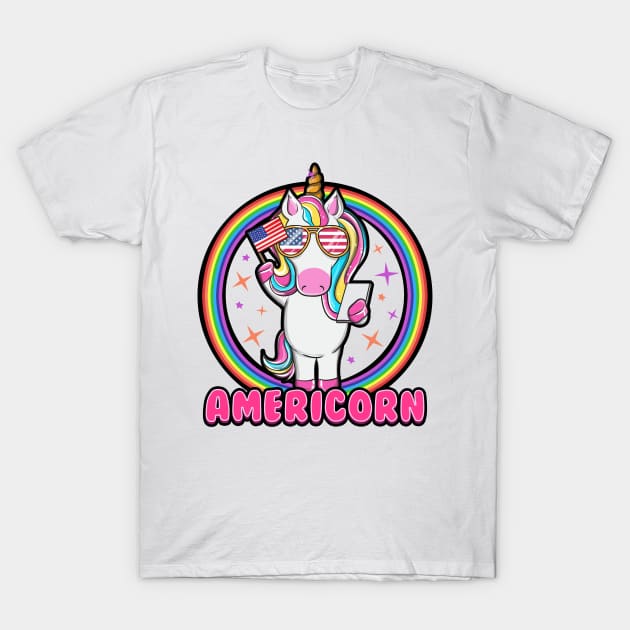 Funny Americorn T-shirt T-Shirt by KsuAnn